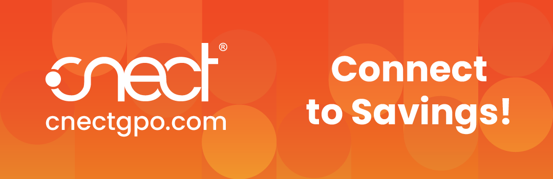 A digital ad for CNECT group purchasing group.